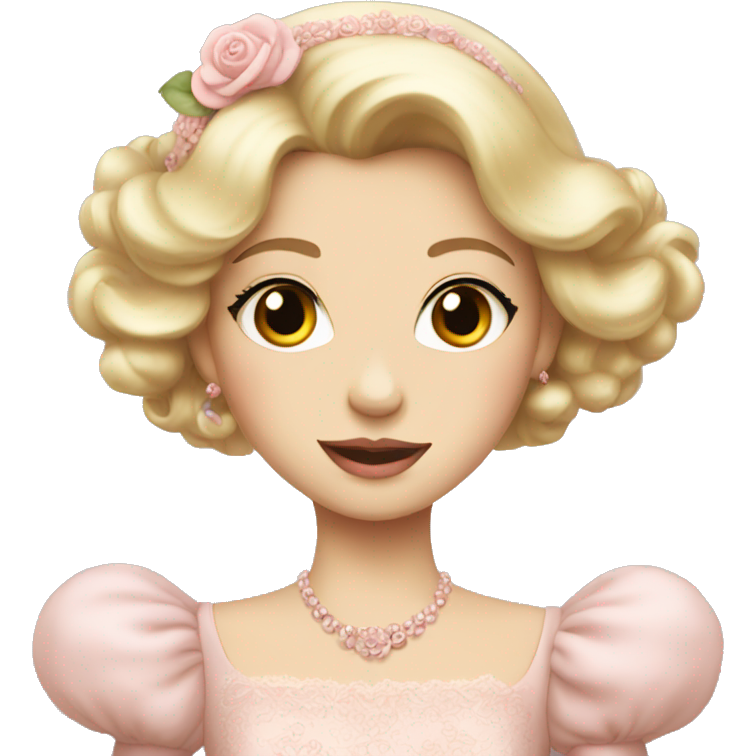 Vintage princess with pale pink dress