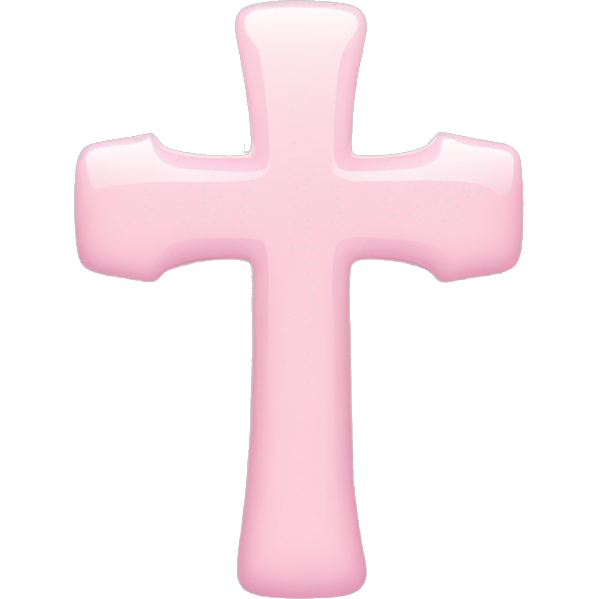 Straight pastel pink cross