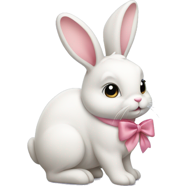 Bunny with a bow on it’s ear