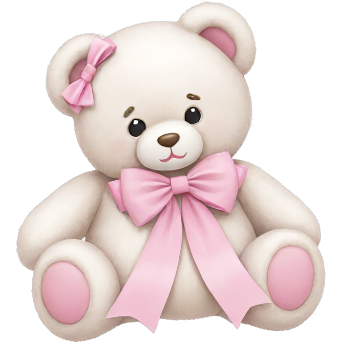 Teddy bear with pink bow