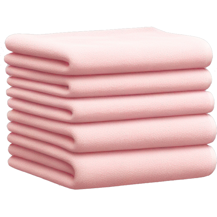 Light pink stacked towels