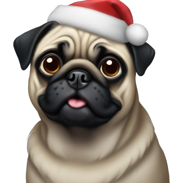 Black Christmas pug