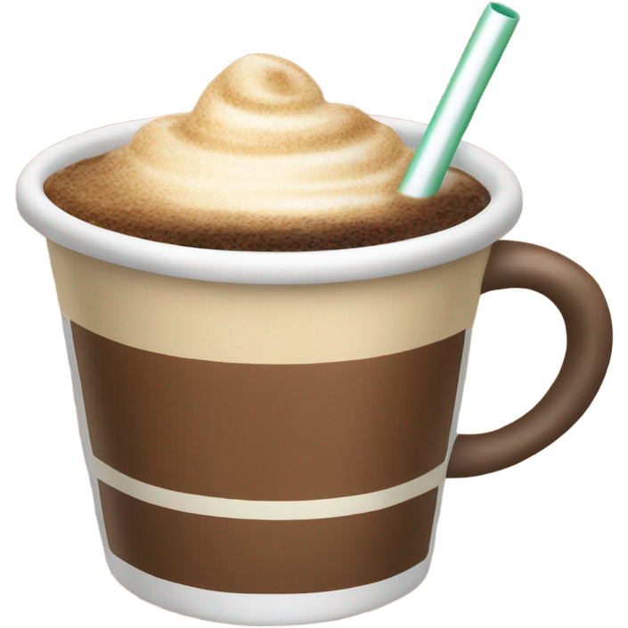 Coffee cup with straw