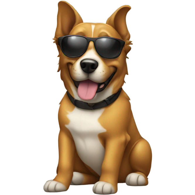 Dog with sunglasses