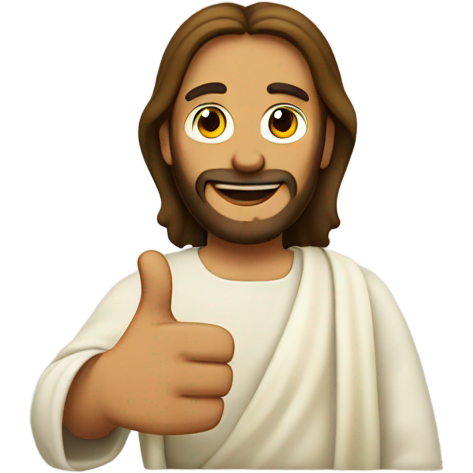 Jesus giving a thumbs up