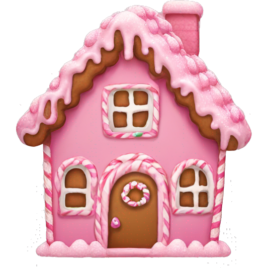 Cute pink gingerbread house