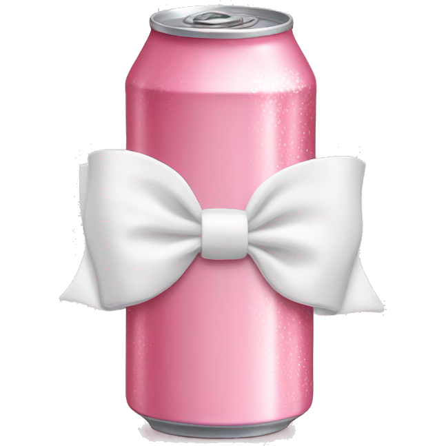 Light pink diet coke with white bow