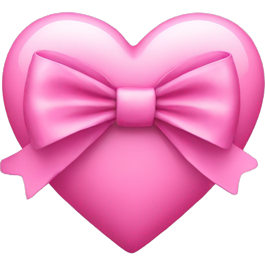 Pink heart with a bow