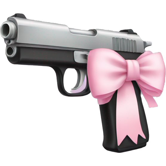 Gun with a light pink bow