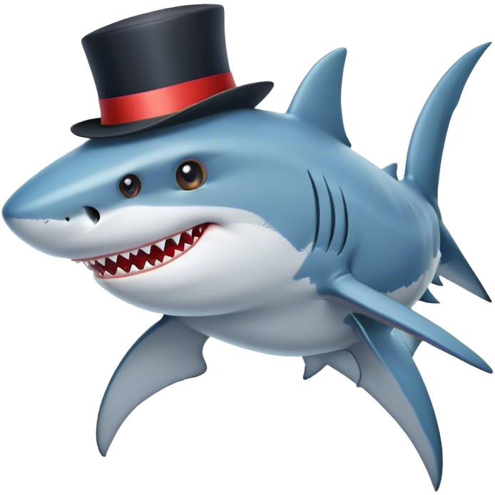 Shark with a top hat
