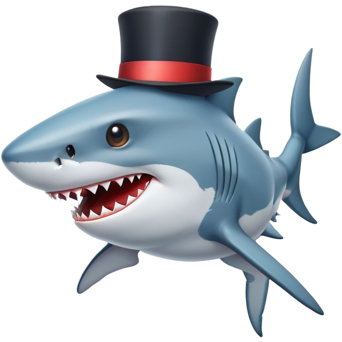 Shark with a top hat