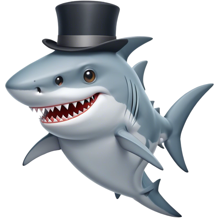 Shark with a top hat
