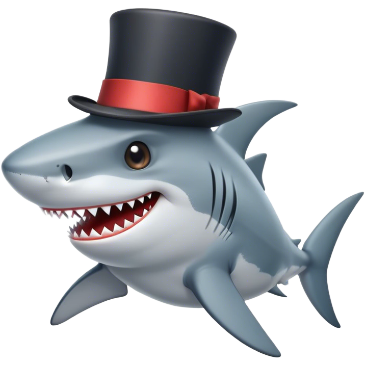 Shark with a top hat