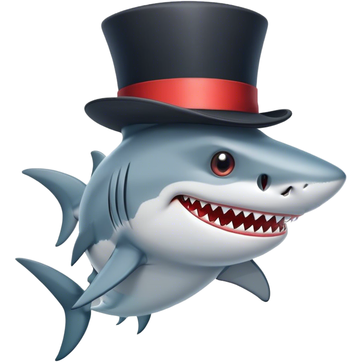 Shark with a top hat