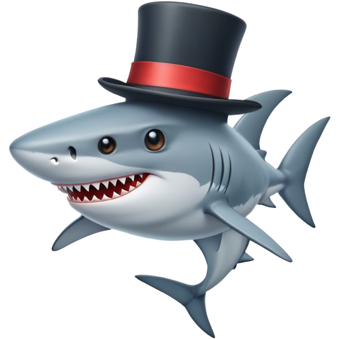 Shark with a top hat