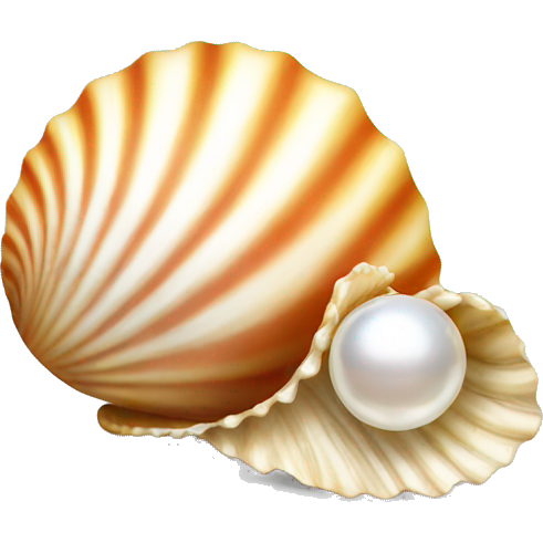 Shell with pearl
