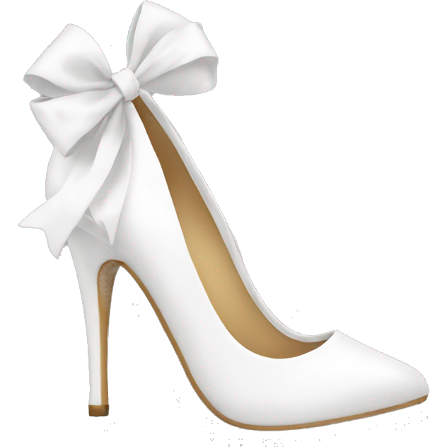 White heels with bow