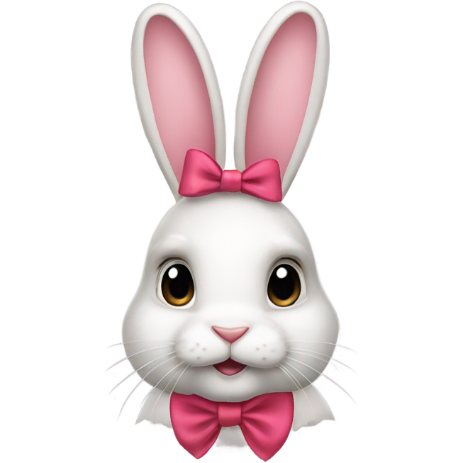 Bunny rabbit with bow on head