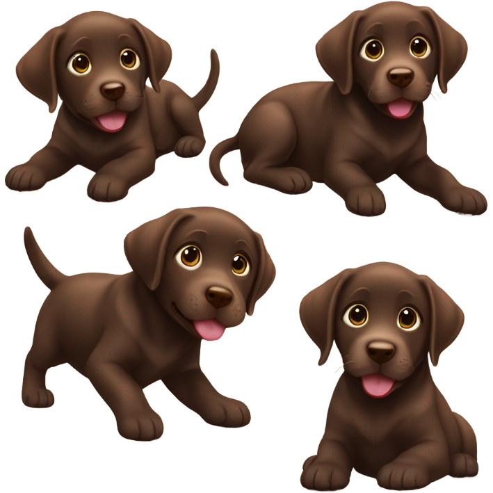 Chocolate lab puppy litter