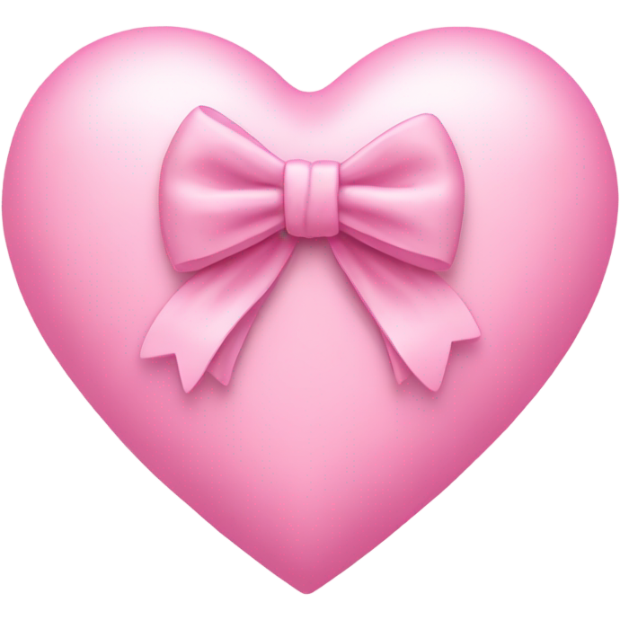Pink heart with light pink bow