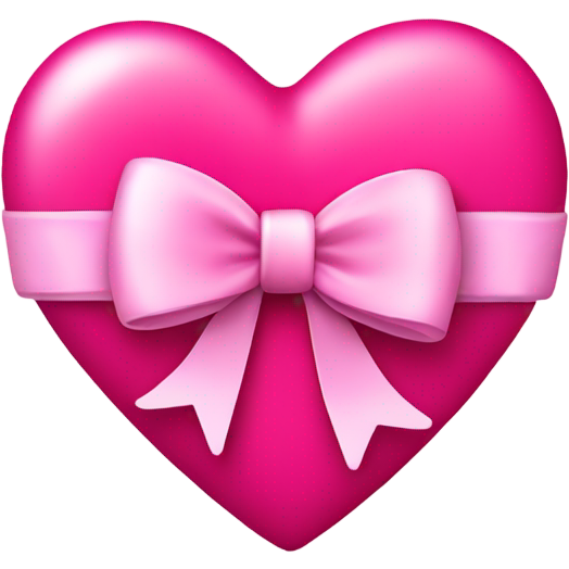 Pink valentines heart with bow