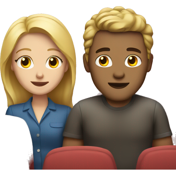 White couple in cinema