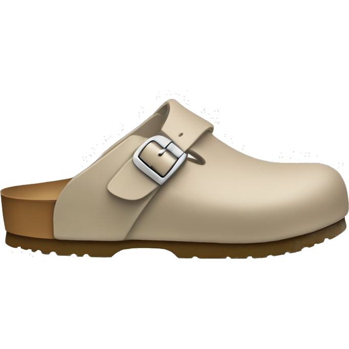Beige / grayish birkenstock clogs