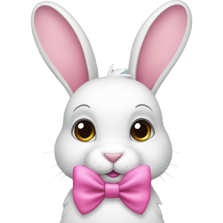 A rabbit with pink bow