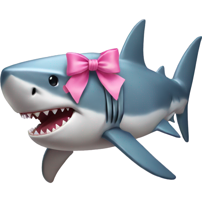 Shark with a pink bow