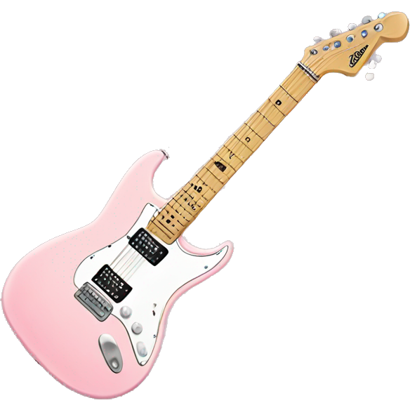 Light pink electric guitar