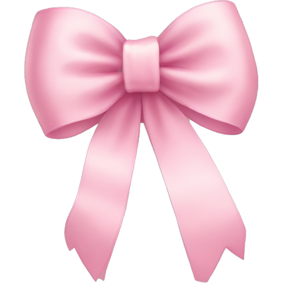 Light pink ribbon bow
