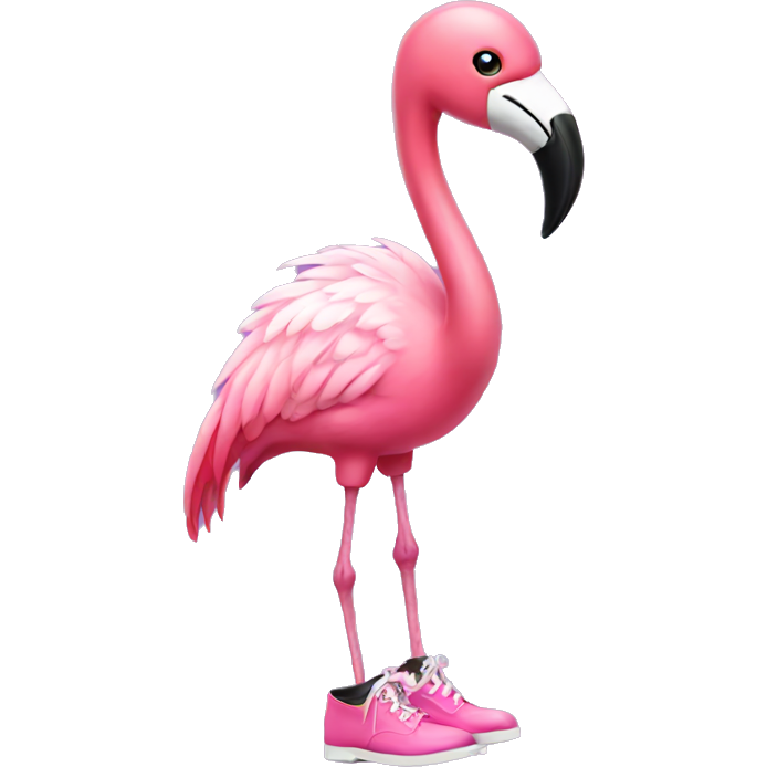 Pink flamingo with tap shoes