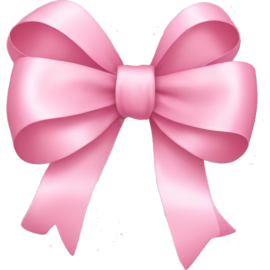 A light pink ribbon bow