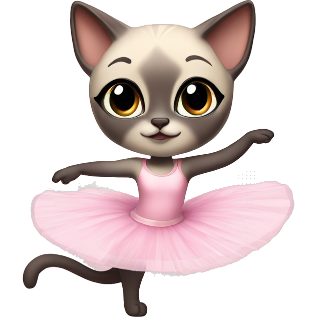 Siamese cat being a ballerina ￼