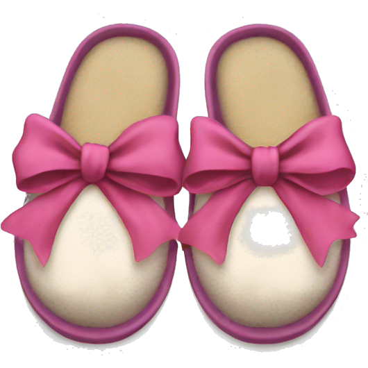 Slippers with bows
