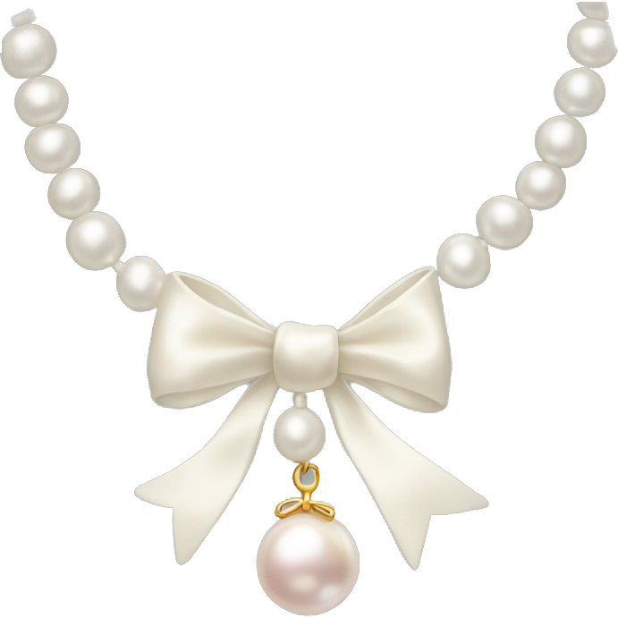 Pearl necklace with bow