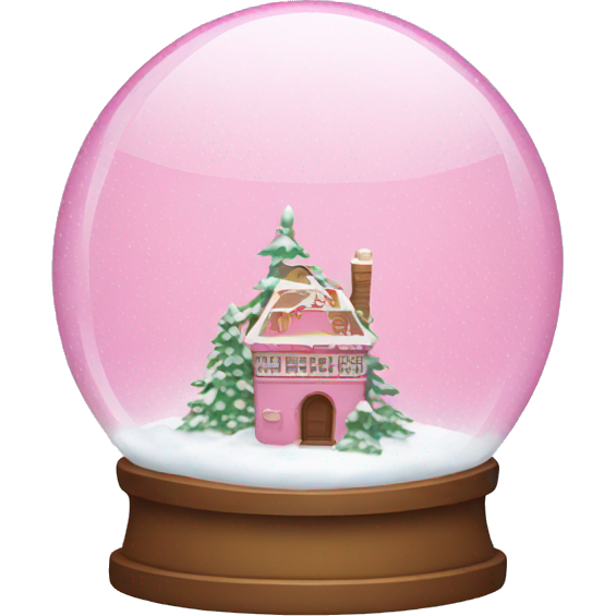 Pink snow globe