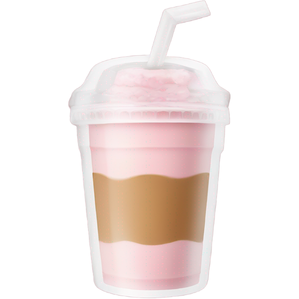 Light pink iced coffee cup