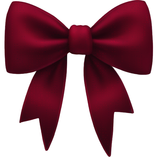 Dark velvet red bow