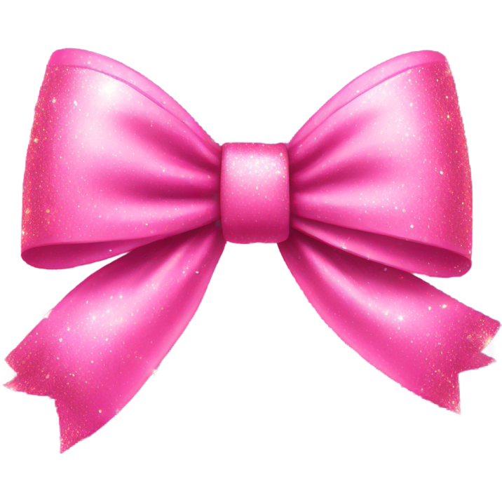 Pink bow with glitter