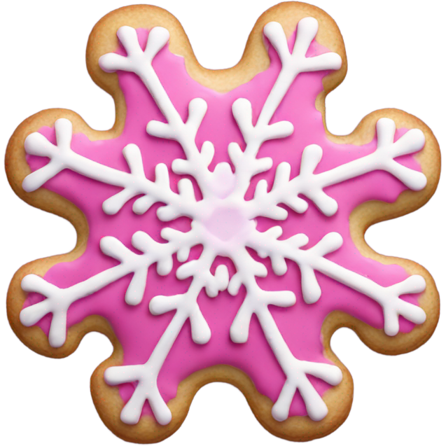 Pink snowflake cookie