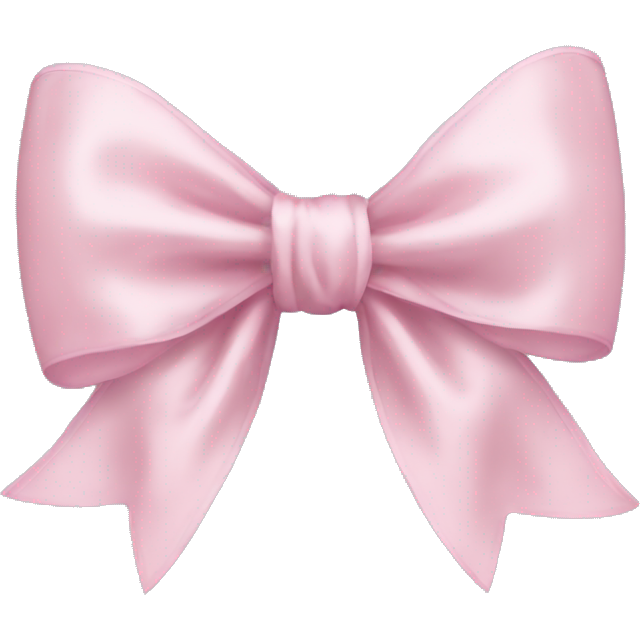 Silk light pink bow