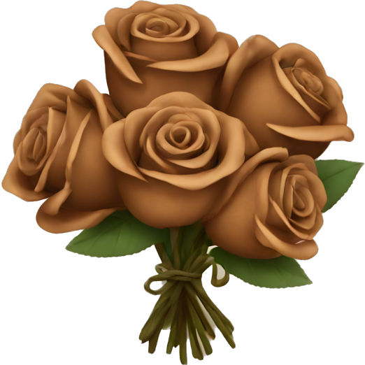 Brown roses bouquet