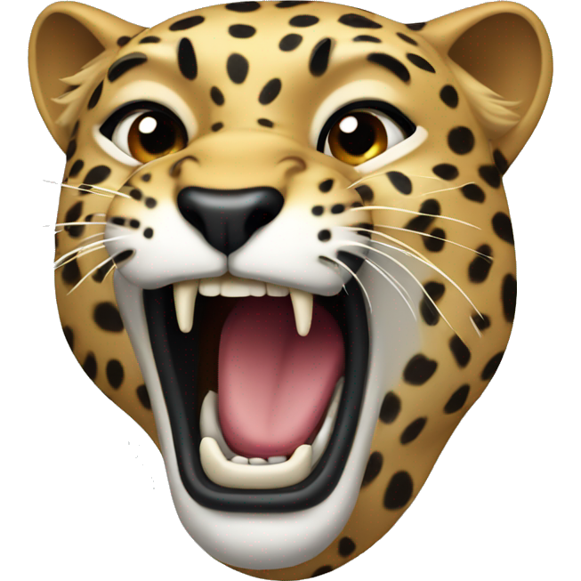 Leopard roaring