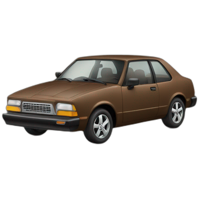 Static brown car