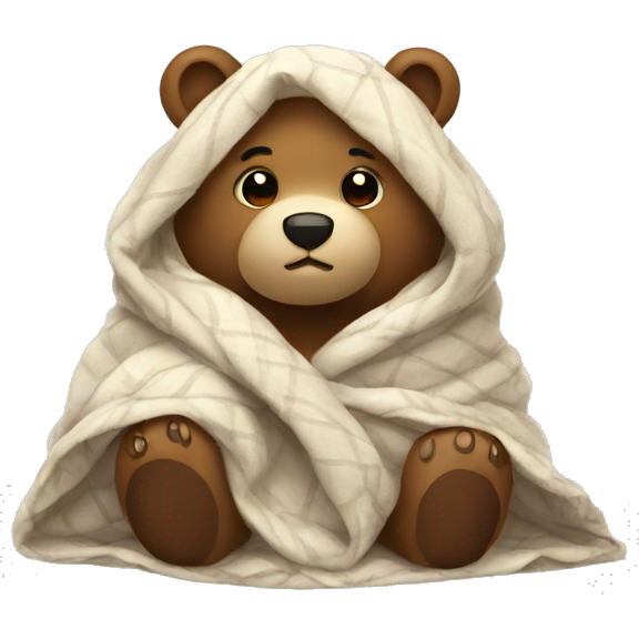 Bear cozy in blanket