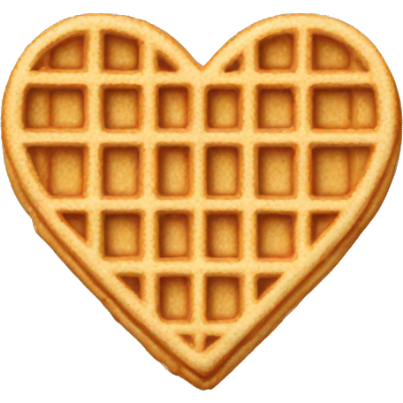 Beige heart waffle