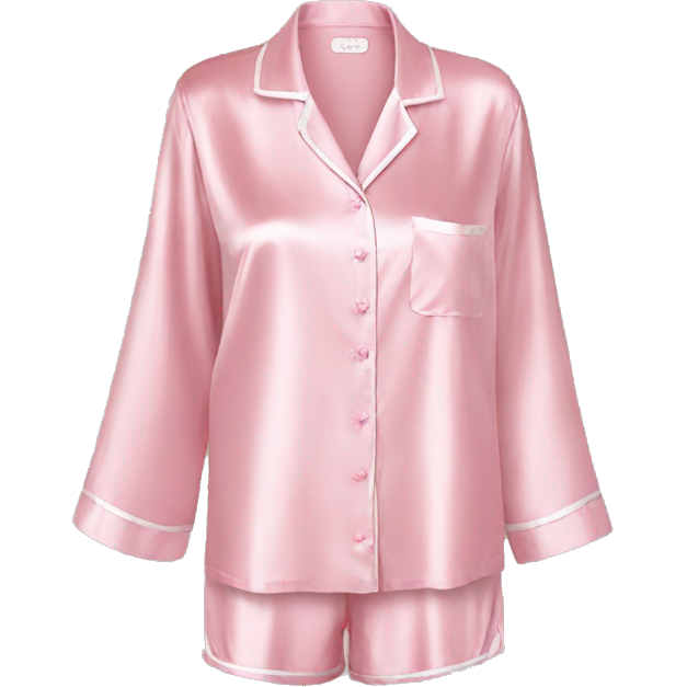 Light pink silk pyjamas set