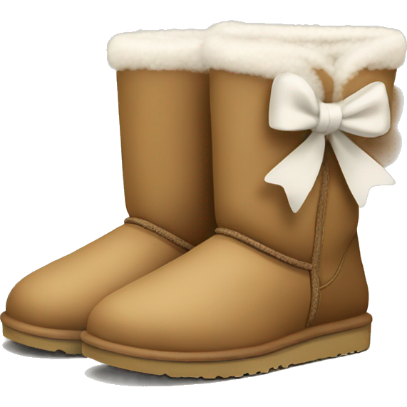 Ugg boots with white bow on the side