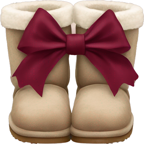 Uggs with burgundy bow